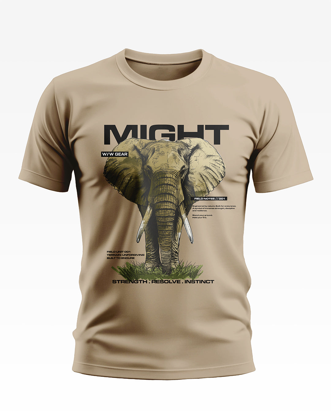 Might Elephant Soft Cotton T-shirt