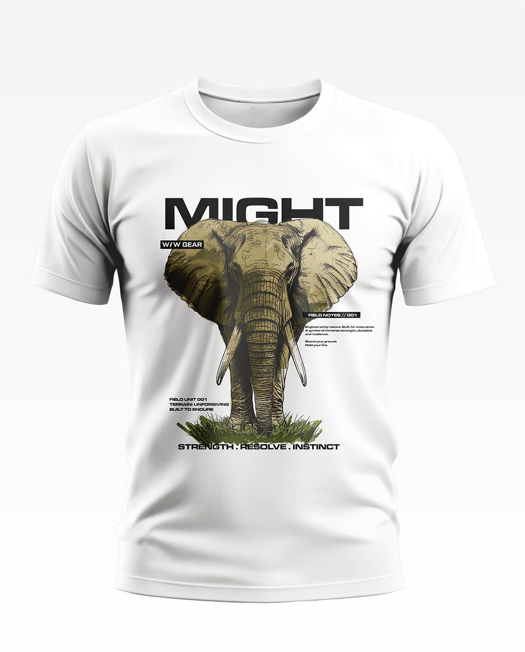 Might Elephant Soft Cotton T-shirt