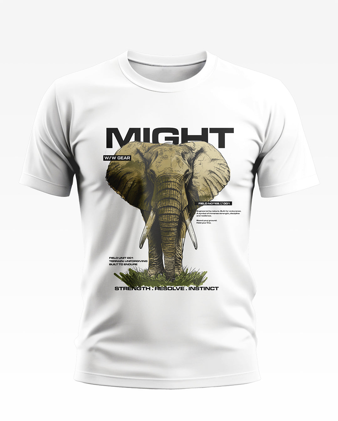 Might Elephant Soft Cotton T-shirt