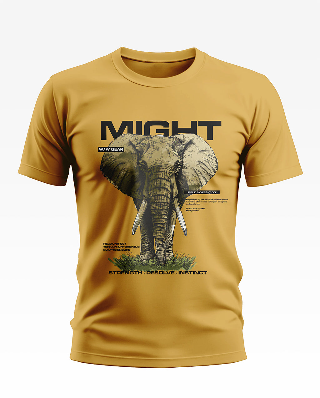 Might Elephant Soft Cotton T-shirt
