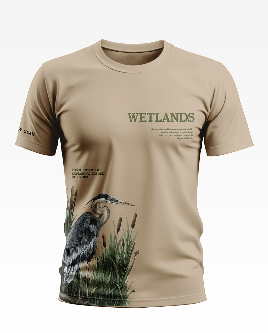 Wetlands Heron Soft Cotton T-shirt