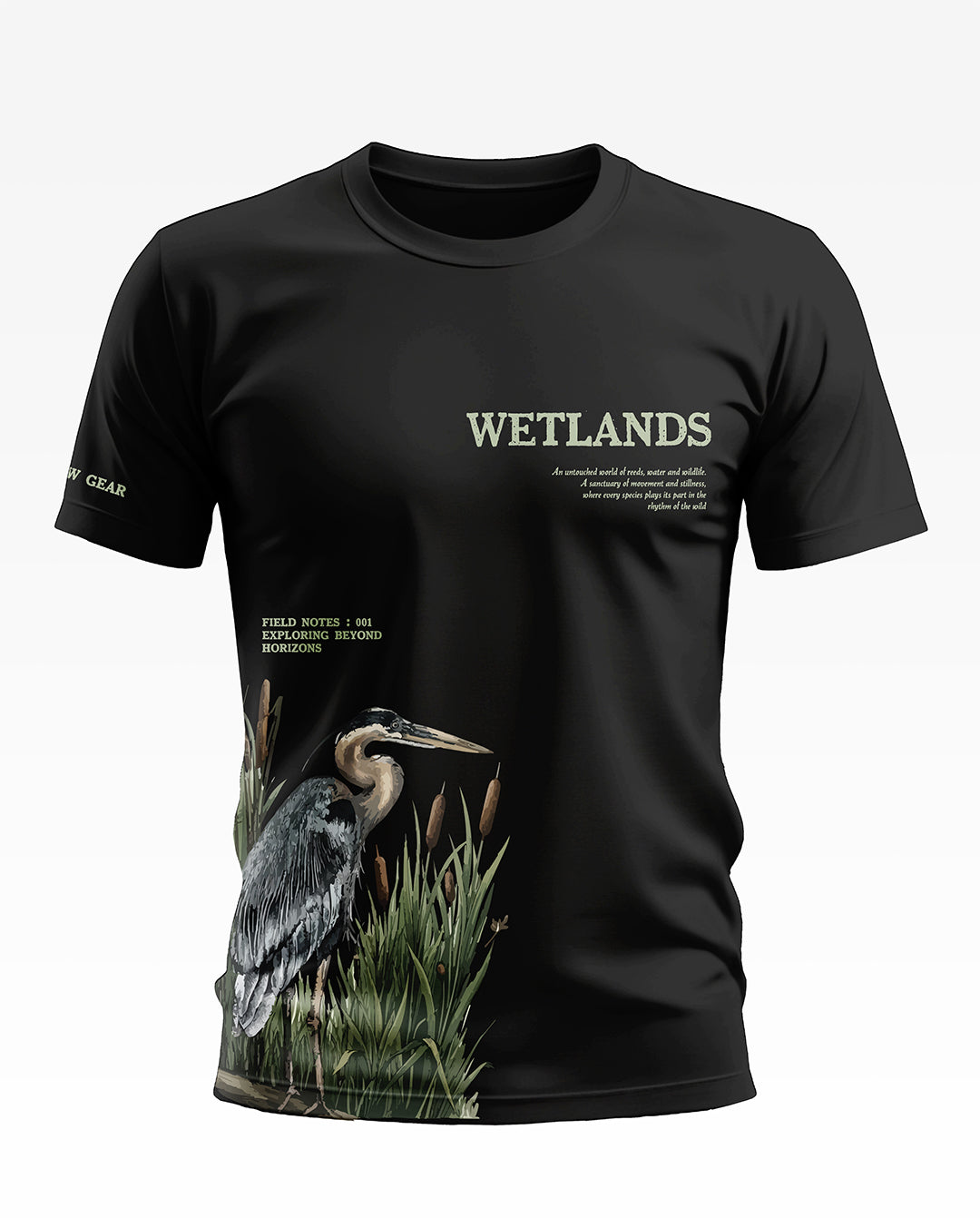 Wetlands Heron Soft Cotton T-shirt