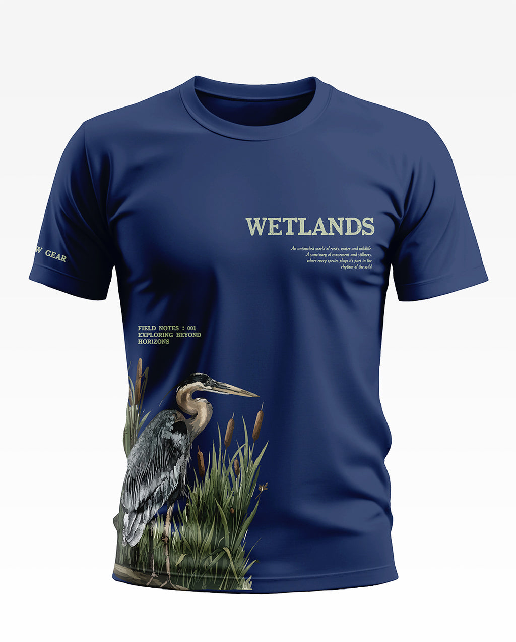 Wetlands Heron Soft Cotton T-shirt