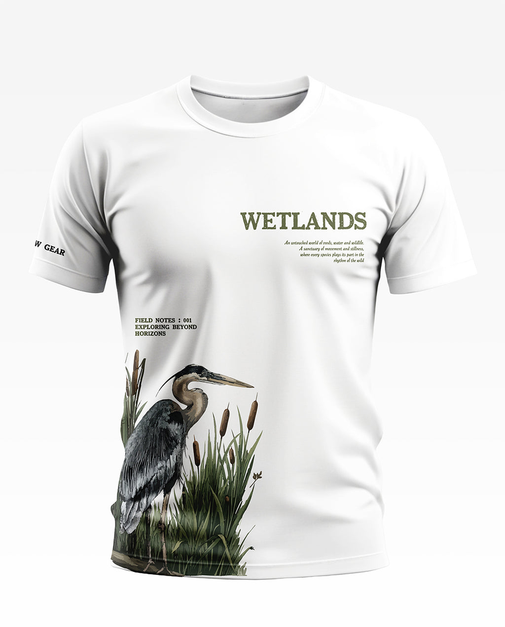 Wetlands Heron Soft Cotton T-shirt