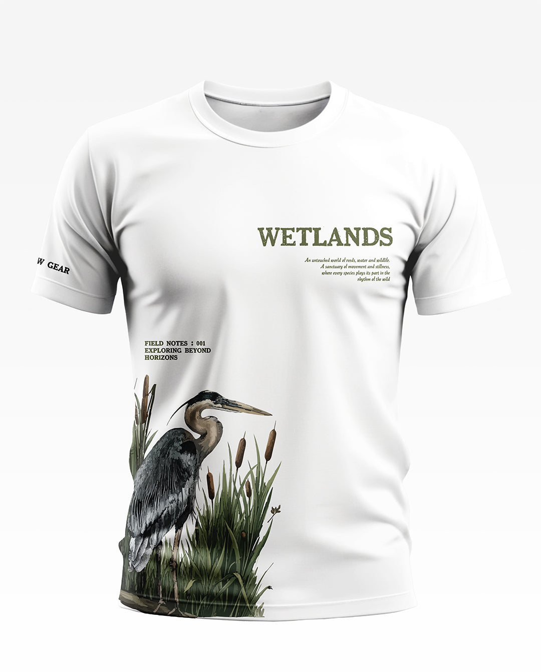 Wetlands Heron Soft Cotton T-shirt