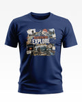 Explore Beyond Limits Adventure Collage Soft Cotton T-shirt
