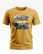 Explore Beyond Limits Adventure Collage Soft Cotton T-shirt