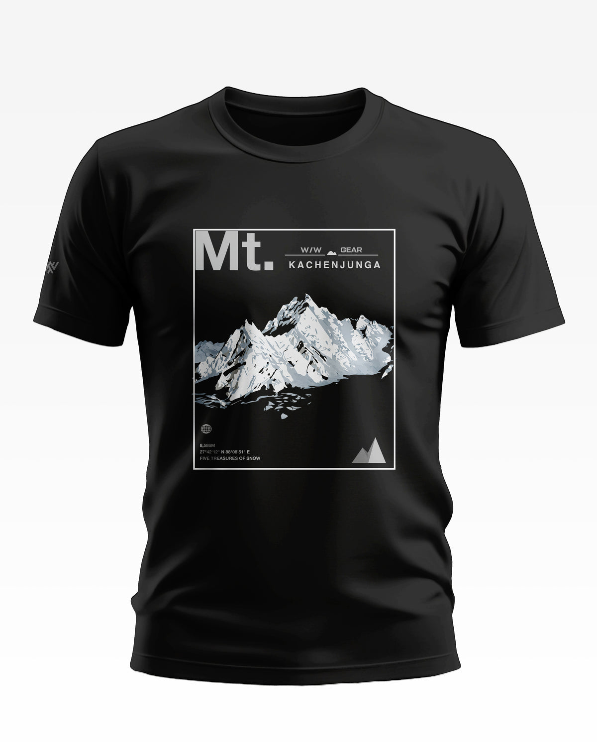 Mount Kanchenjunga Snow Peaks Soft Cotton T-shirt