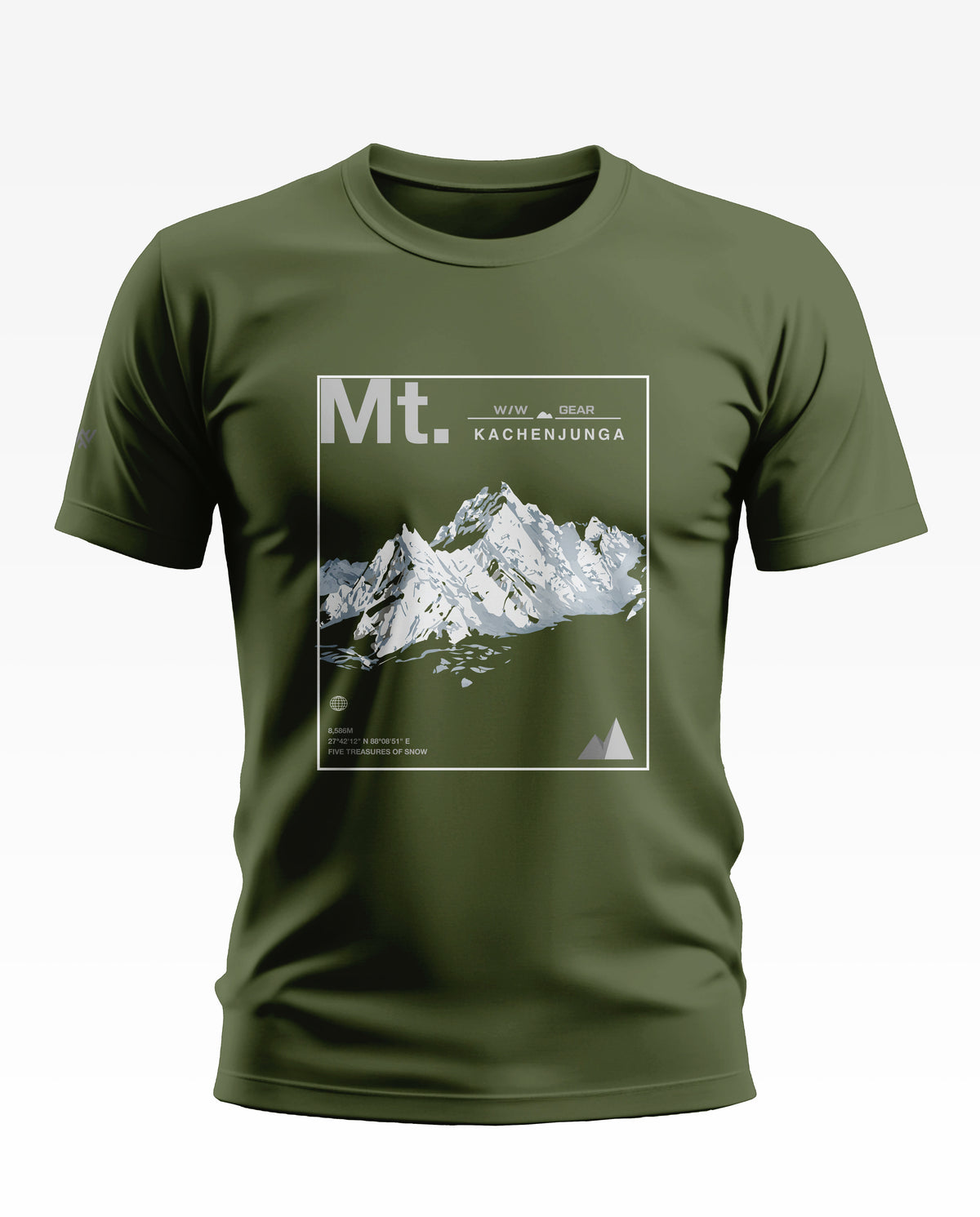 Mount Kanchenjunga Snow Peaks Soft Cotton T-shirt