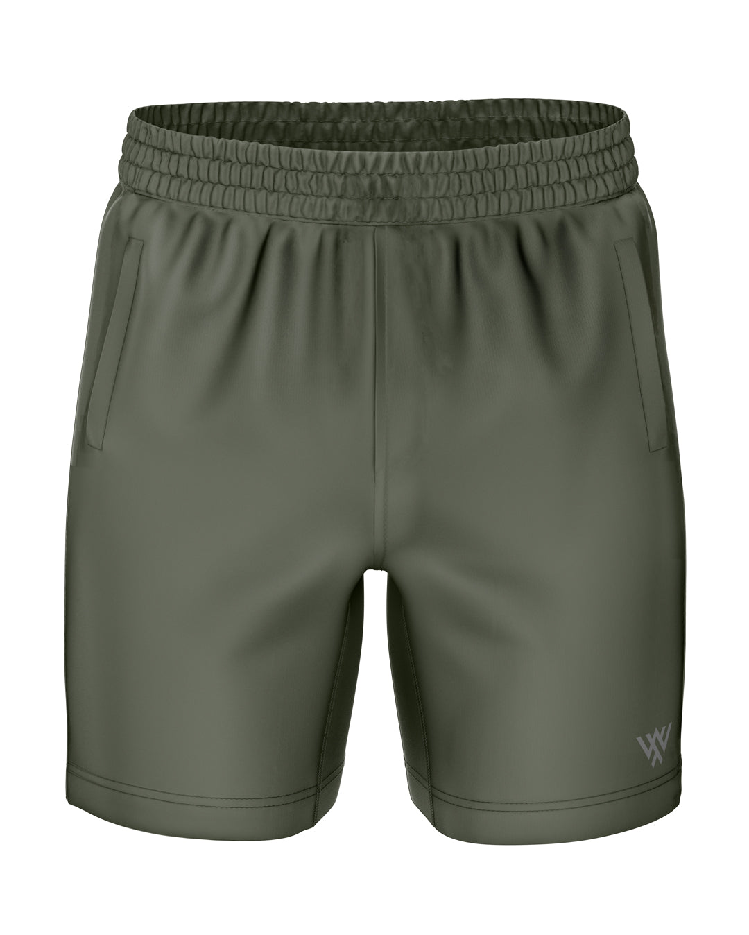 Olive Green Zip Pocket Shorts