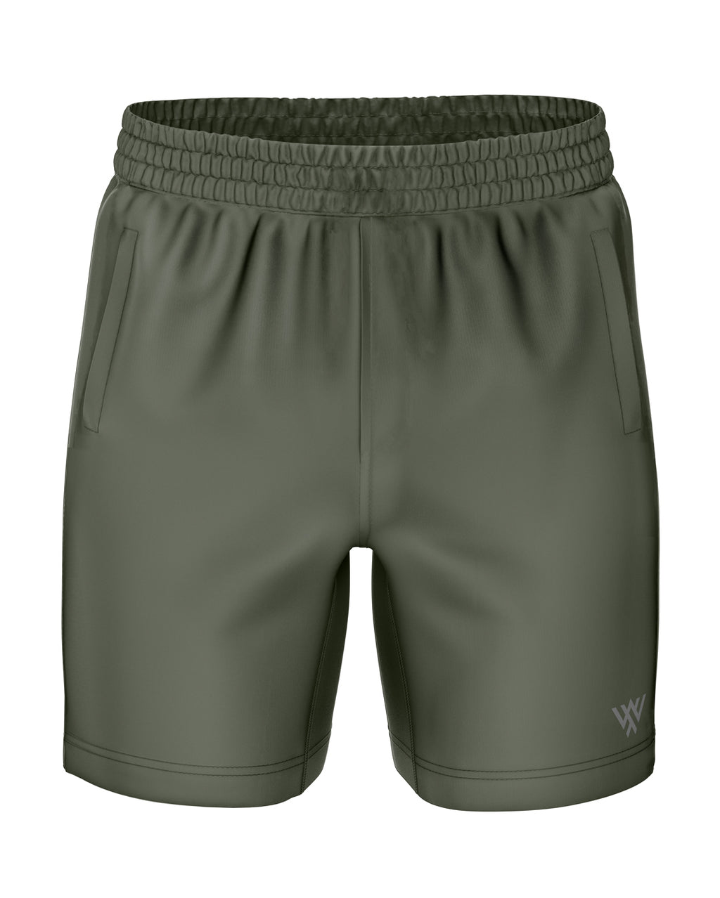 Olive Green Zip Pocket Shorts