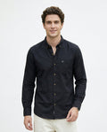 Full-Sleeve Breeze Linen Shirt in Black
