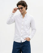 Full-Sleeve Breeze Linen Shirt in White