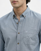 Full-Sleeve Breeze Linen Shirt in Grey