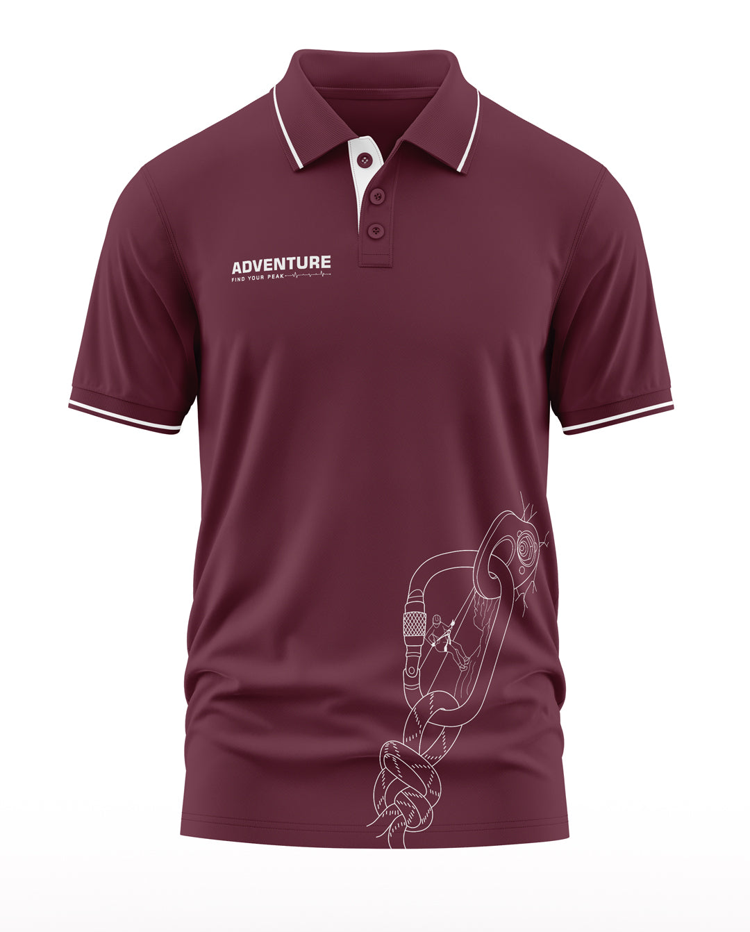 Find Your Peak Polo Collar T-Shirt