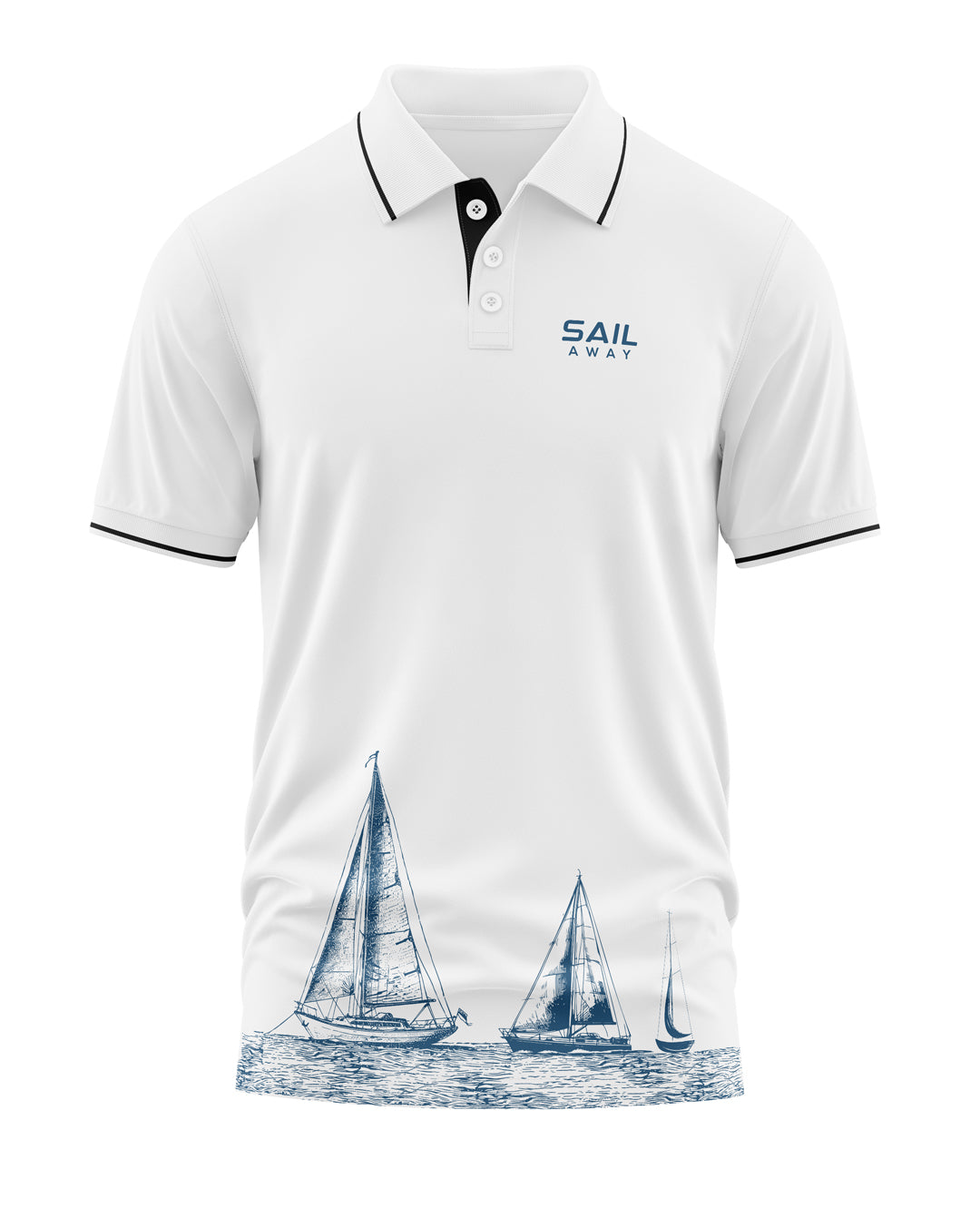 Sail Away Polo Collar T-Shirt