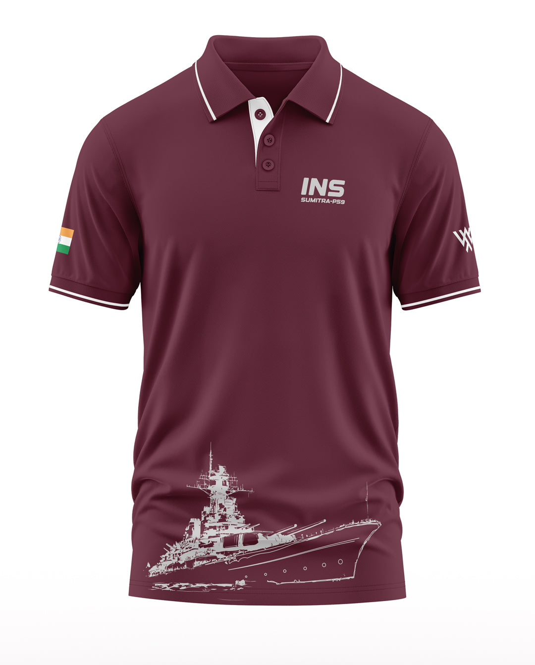 INS Sumitra-P59 Polo Collar T-Shirt