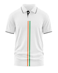 Vertical India Flag Polo Collar T-Shirt