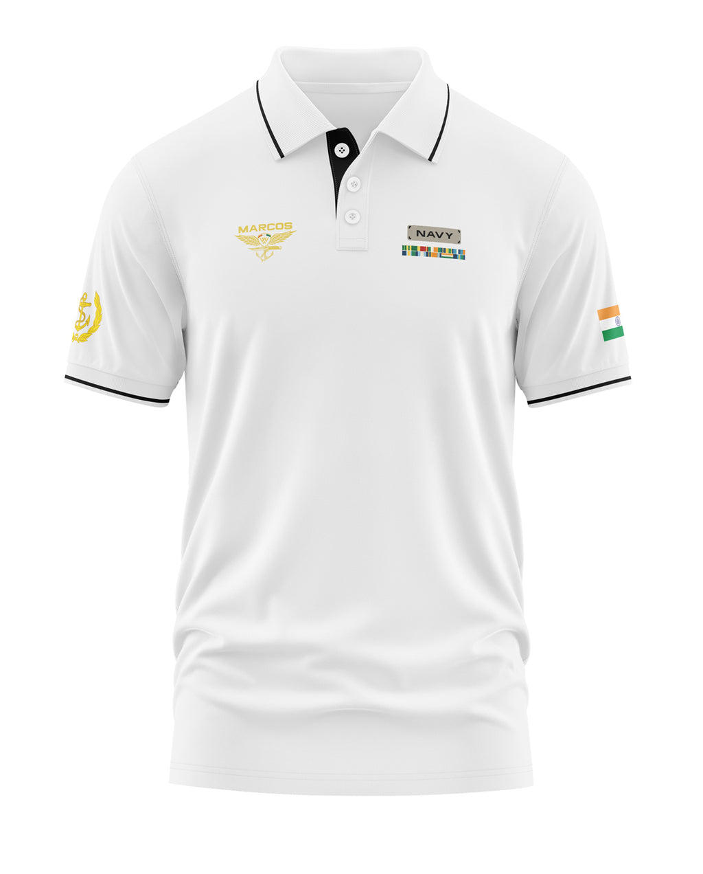 Marcos Navy Polo Collar T-Shirt