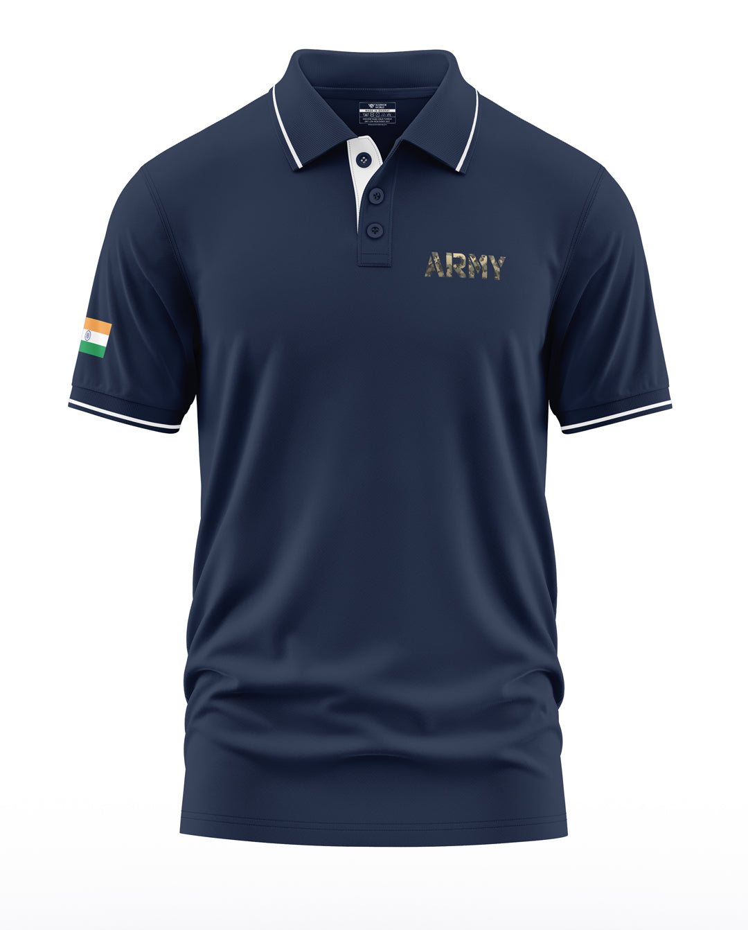 Army Style Designer Polo Collar T-Shirt