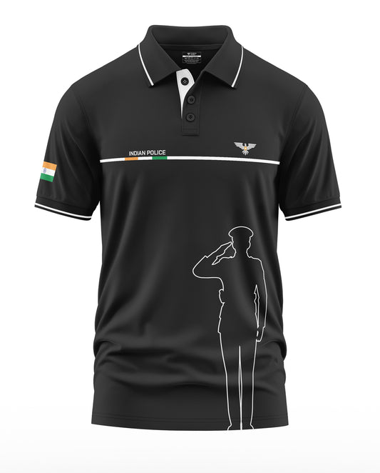 Indian Police Polo Collar T-Shirt