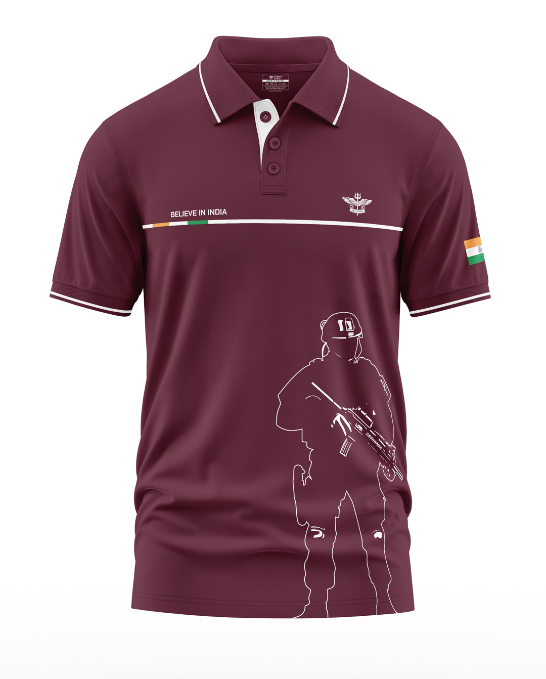 Believe In India Polo Collar T-Shirt