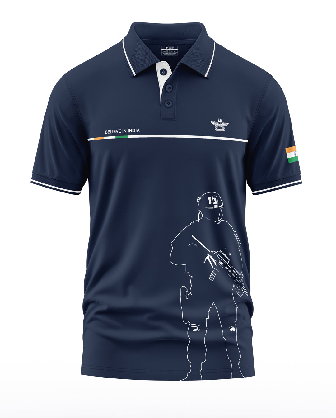 Believe In India Polo Collar T-Shirt