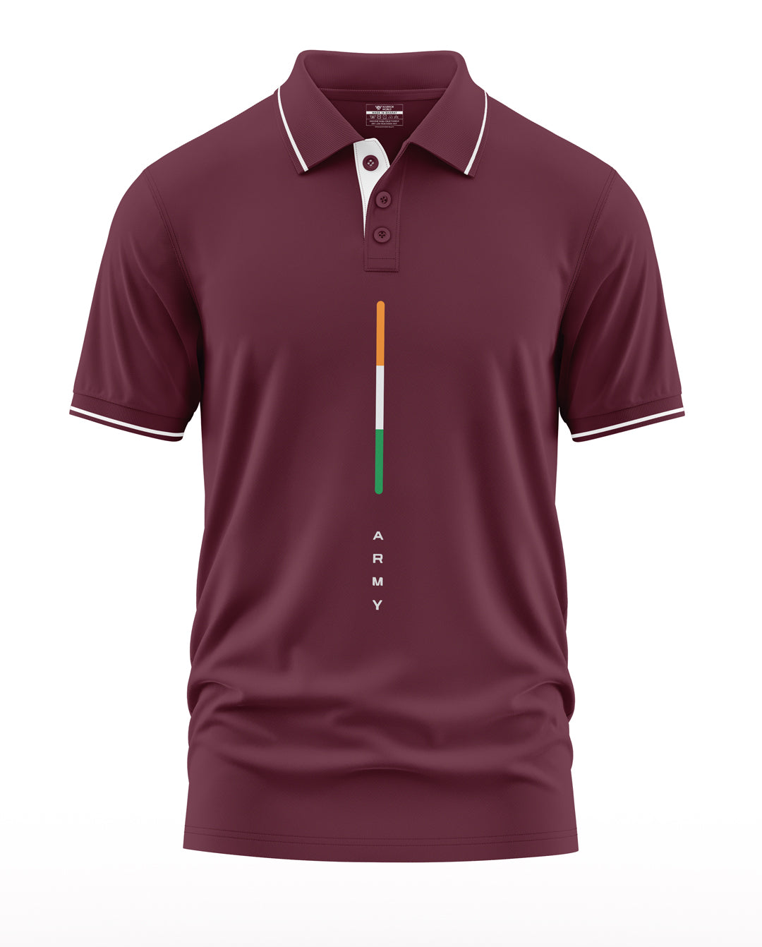 Tri Color Army Polo Collar T-Shirt