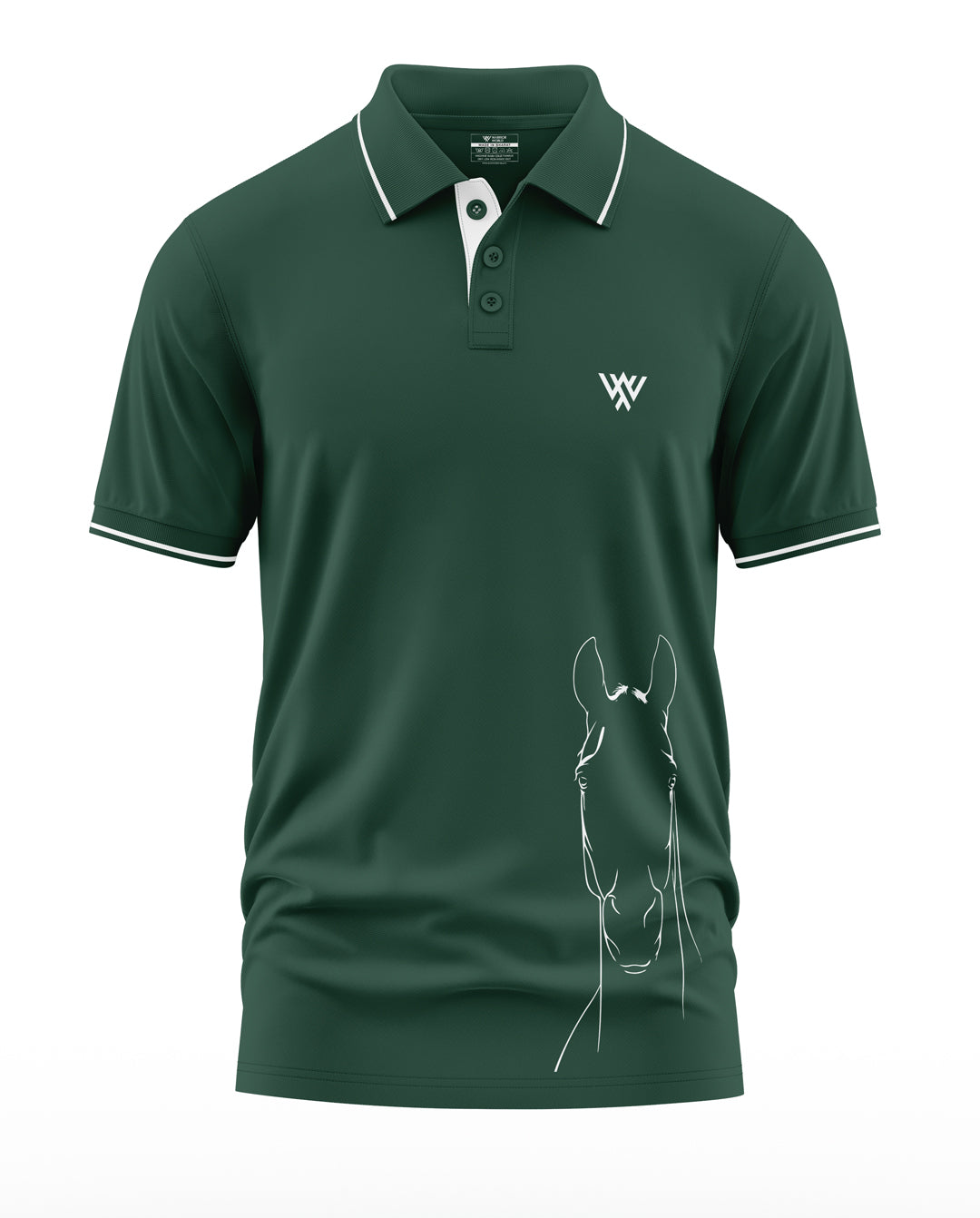 Hourse Style Warriorworld Polo Collar T-Shirt