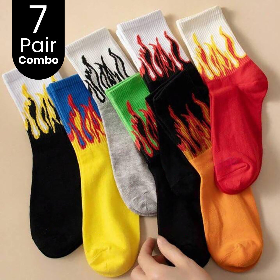 7-Pair Fire Edition Full Socks Combo