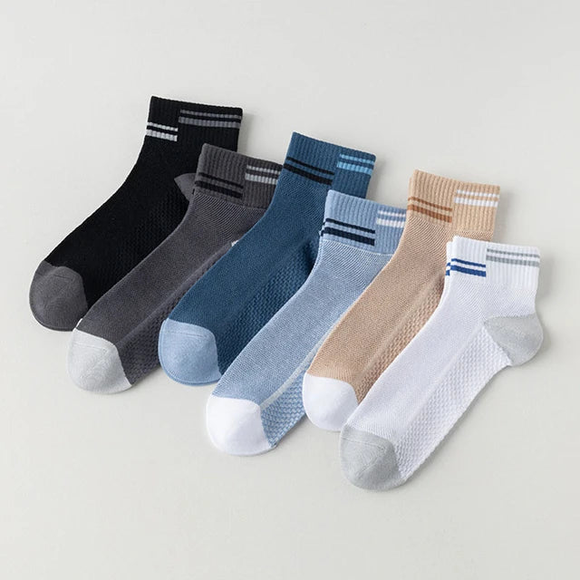 6-Pair Calf Socks Combo - Comfort Stretch