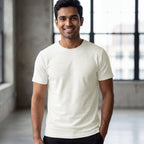 Chevron Textured Jacquard Pattern T-Shirt