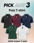 Pick Any 3 - Plain POLO Cotton T-shirt Combo