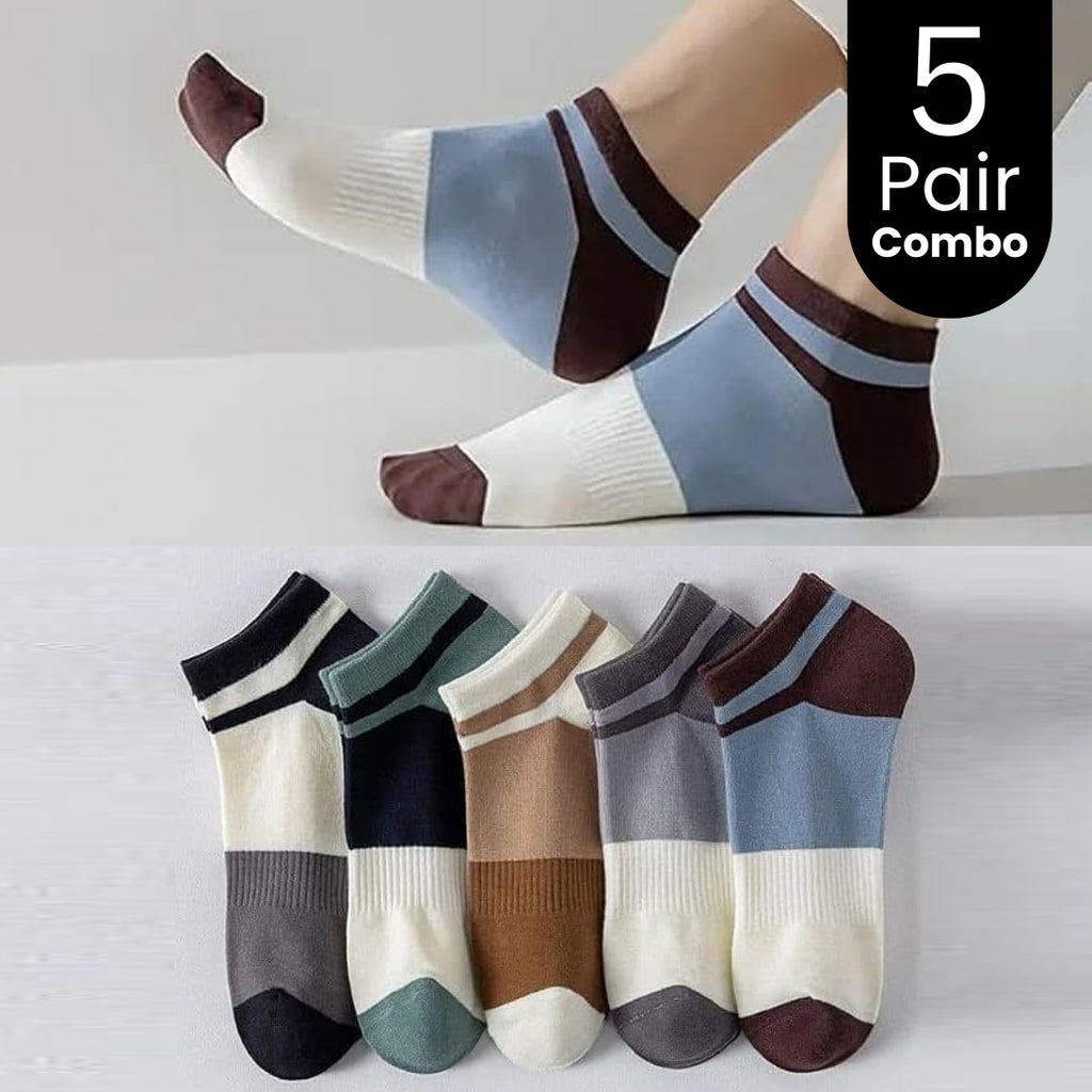 5-Pair Ankle Length Socks Combo